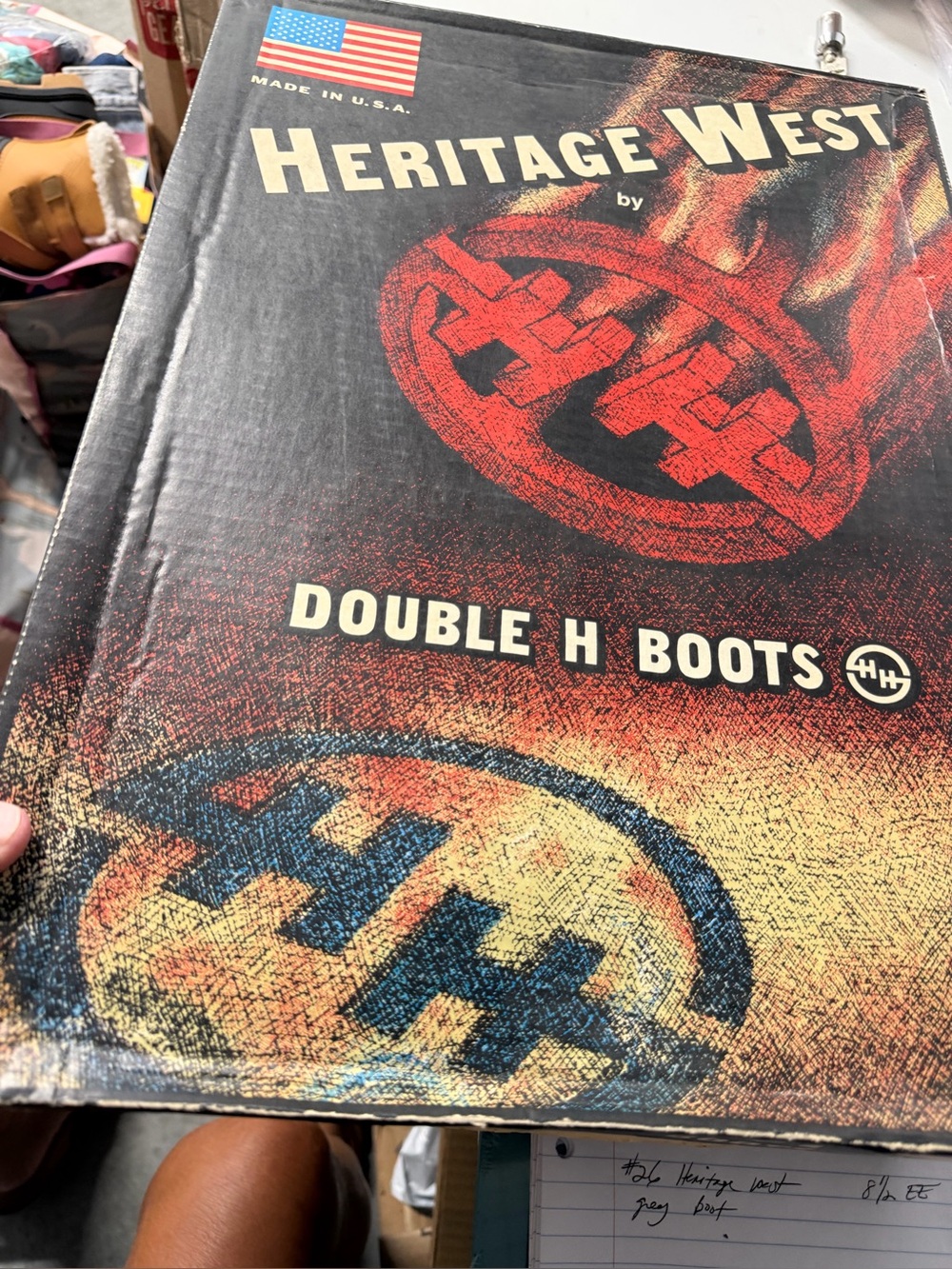 Heritage West vintage 10 cowboy boots size 8E new in box 3100